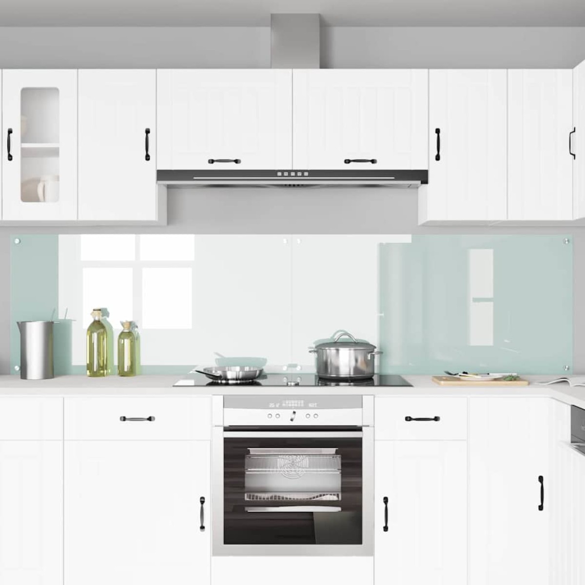 vidaXL Πλάτη κουζίνας 2 τμχ. Λευκό 120 x 60 cm σκληρυμένο γυαλί