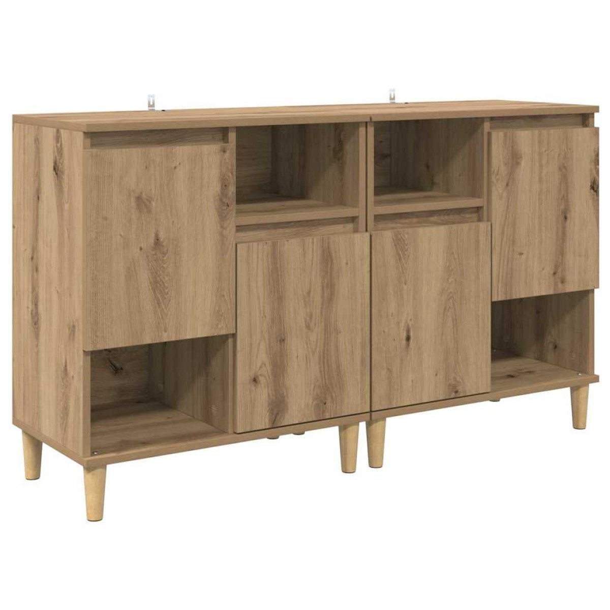 vidaXL Παραδοσιακά Πλευρικά Έπιπλα 2 τμχ. Artisan Oak 60 x 35 x 70 cm