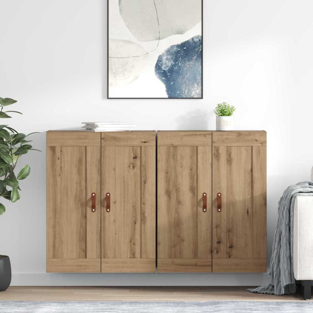 vidaXL Ντουλάπα τοίχου 2 τμχ. Artisan Oak 69,5 x 34 x 90 εκ.