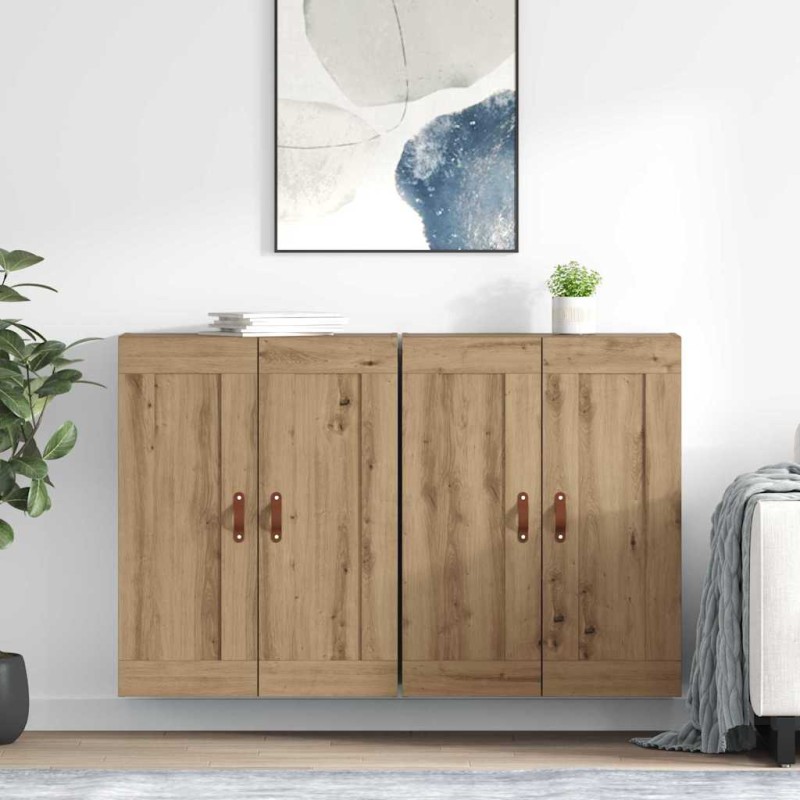 vidaXL Ντουλάπα τοίχου 2 τμχ. Artisan Oak 69,5 x 34 x 90 εκ.