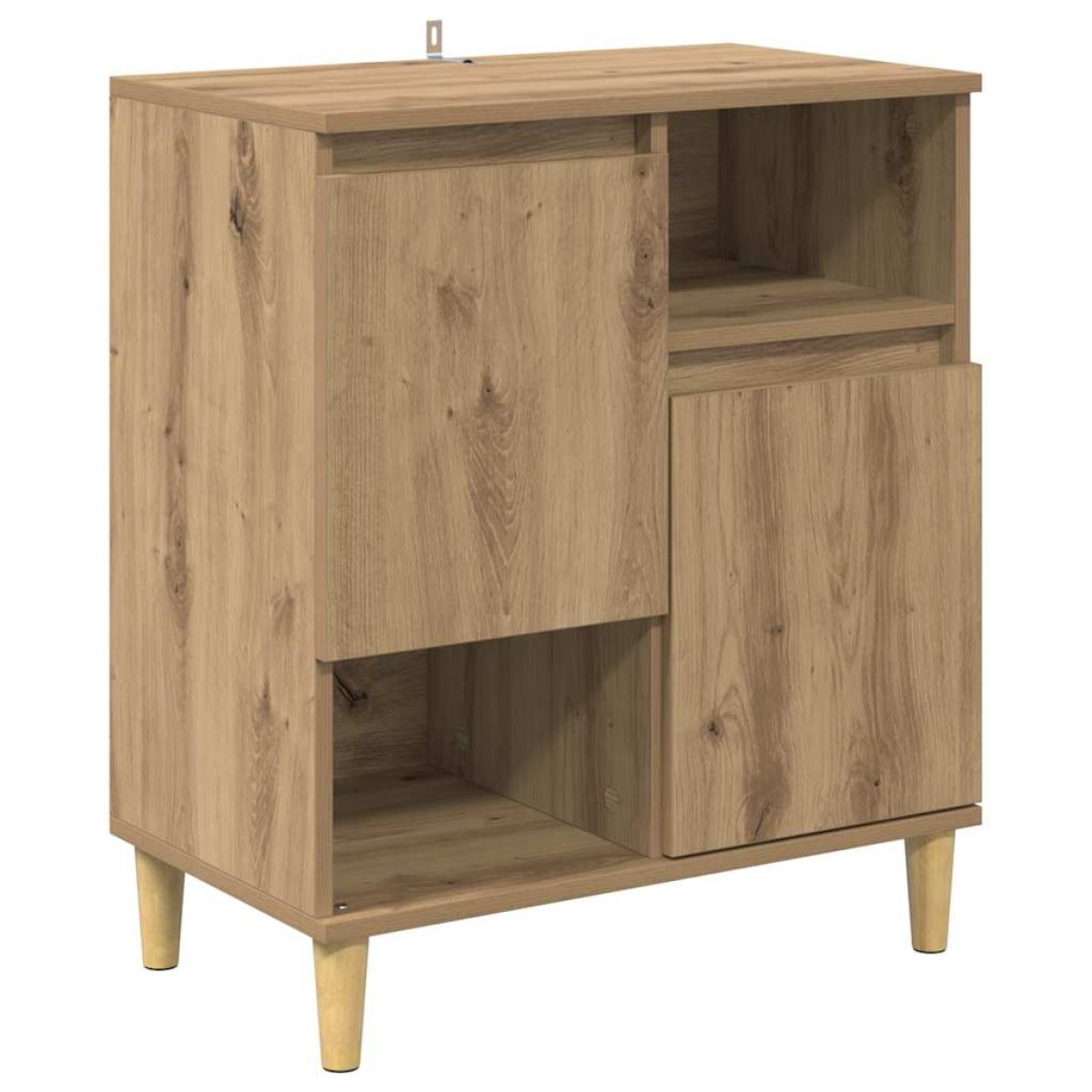 vidaXL Παραδοσιακά Πλευρικά Έπιπλα 3 τμχ. Artisan Oak 60 x 35 x 70 cm