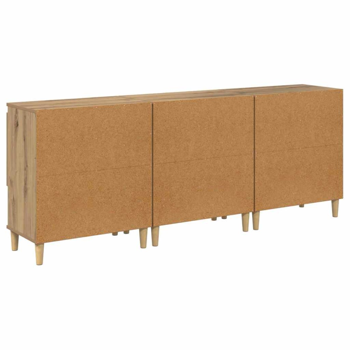 vidaXL Παραδοσιακά Πλευρικά Έπιπλα 3 τμχ. Artisan Oak 60 x 35 x 70 cm