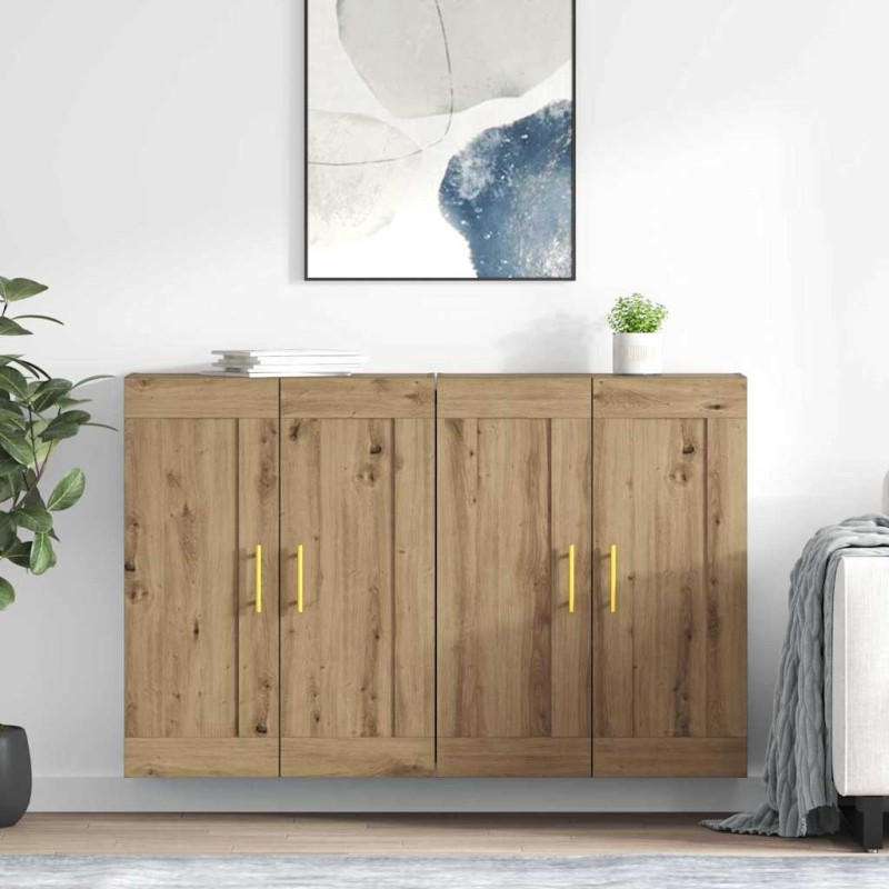 vidaXL Ντουλάπα τοίχου 2 τμχ. Artisan Oak 69,5 x 34 x 90 εκ.