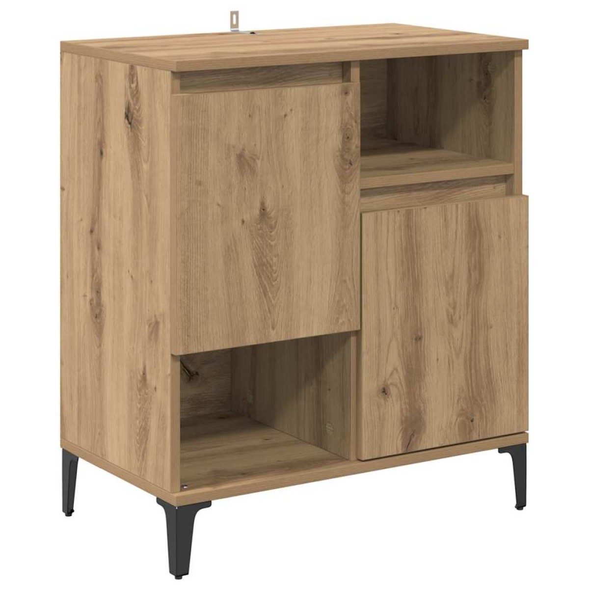 vidaXL Παραδοσιακά Πλευρικά Έπιπλα 3 τμχ. Artisan Oak 60 x 35 x 70 cm