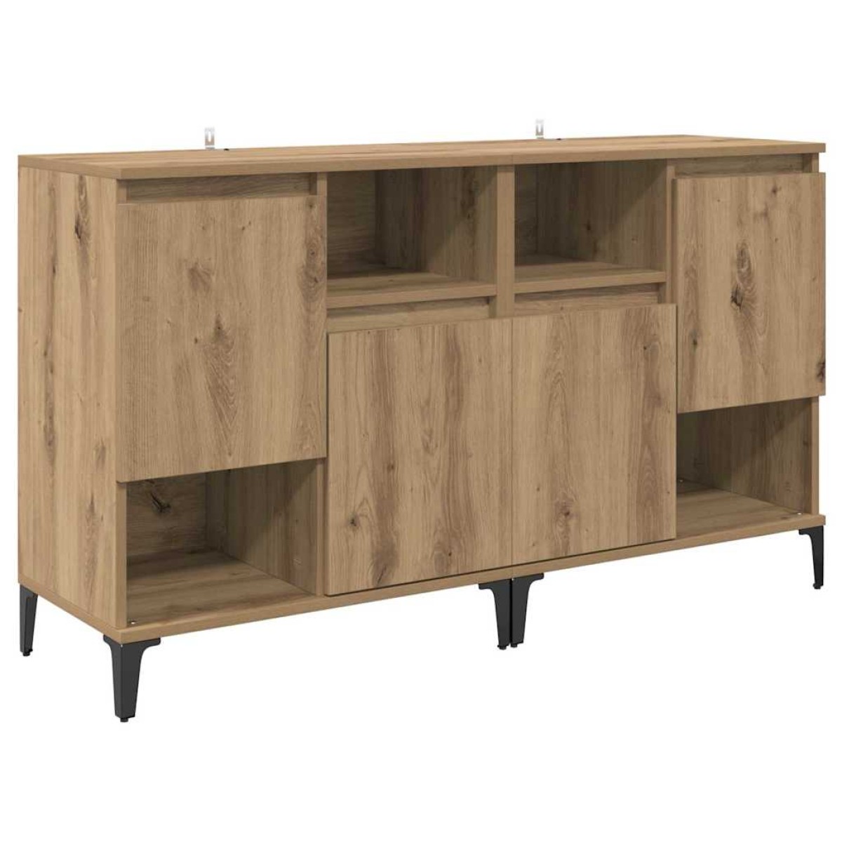 vidaXL Παραδοσιακά Πλευρικά Έπιπλα 2 τμχ. Artisan Oak 60 x 35 x 70 cm