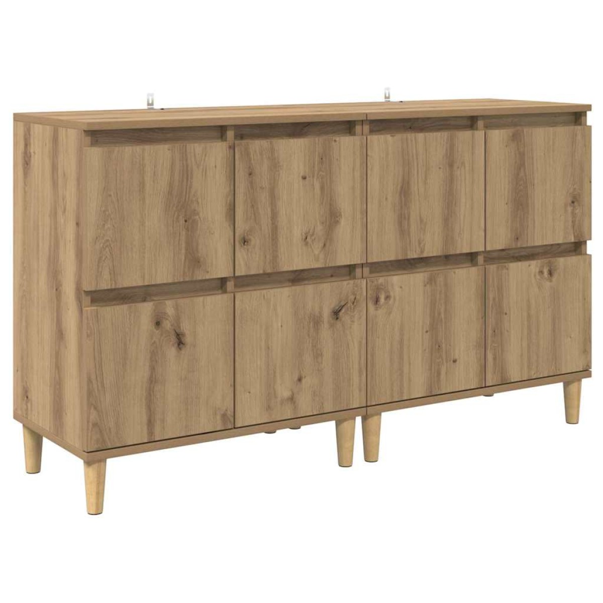 vidaXL Παραδοσιακά Πλευρικά Έπιπλα 2 τμχ. Artisan Oak 60 x 35 x 70 cm