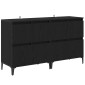 vidaXL Παραδοσιακά Πλευρικά Έπιπλα 2 τμχ. Μαύρη Οξυά 60 x 35 x 70 cm