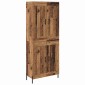 vidaXL Highboard 2 τμχ. Παλιό Ξύλο 69,5 x 34 x 180 εκ.