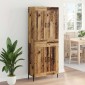 vidaXL Highboard 2 τμχ. Παλιό Ξύλο 69,5 x 34 x 180 εκ.