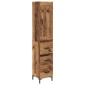 vidaXL Highboard Παλιό Ξύλο 34,5 x 34 x 180 εκ. Επεξεργασμένο Ξύλο