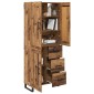 vidaXL Highboard 2 τμχ. Παλιό ξύλο 69,5 x 34 x 180 εκ.
