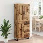 vidaXL Highboard 2 τμχ. Παλιό ξύλο 69,5 x 34 x 180 εκ.