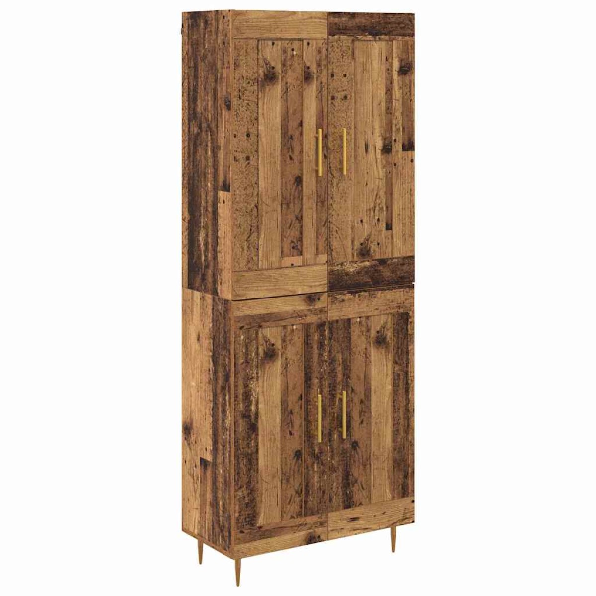 vidaXL Highboard Παλιό Ξύλο 69,5 x 34 x 180 εκ. Επεξεργασμένο Ξύλο