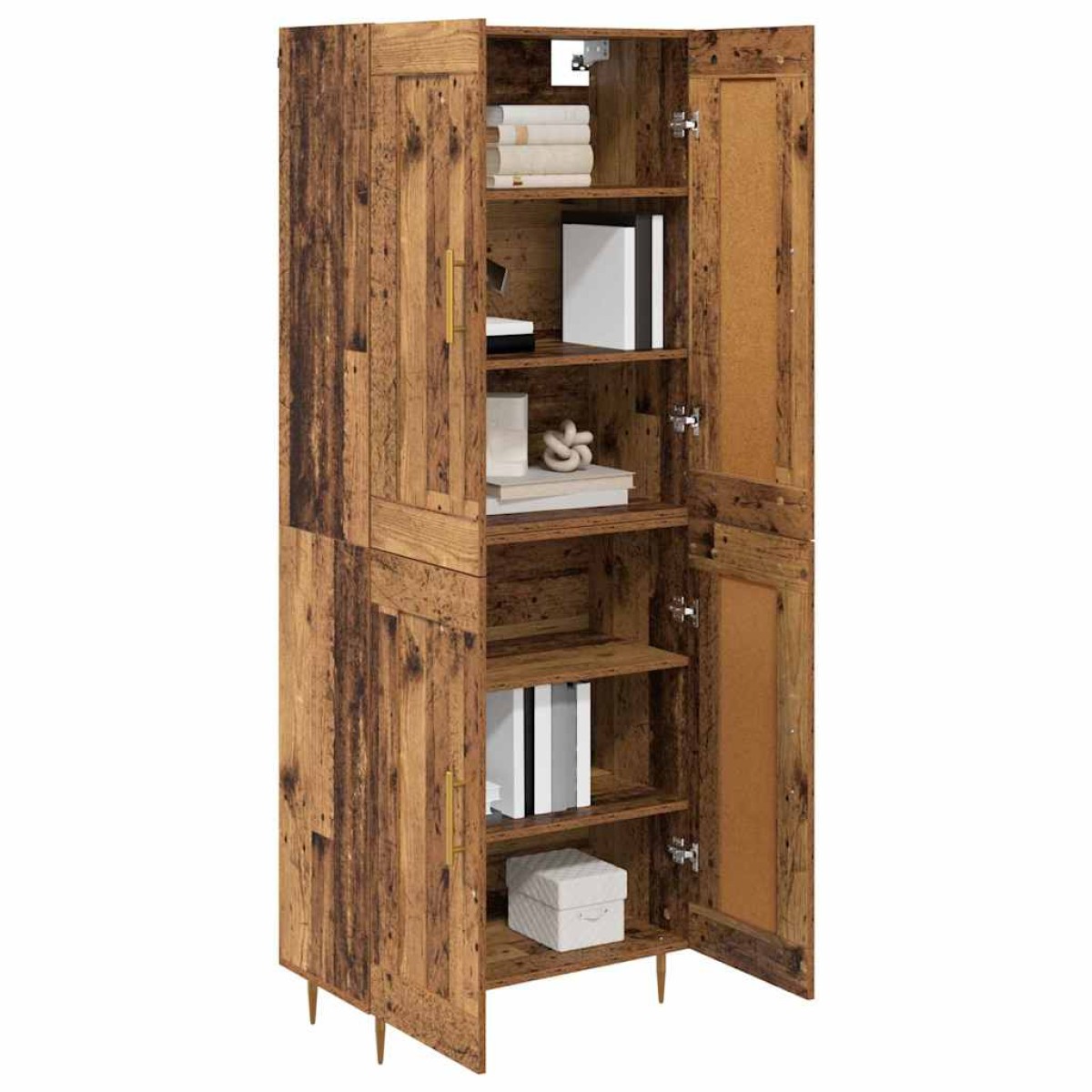 vidaXL Highboard Παλιό Ξύλο 69,5 x 34 x 180 εκ. Επεξεργασμένο Ξύλο