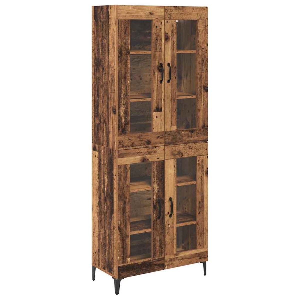 vidaXL Highboard Παλιό Ξύλο 69,5 x 34 x 180 εκ. Επεξεργασμένο Ξύλο