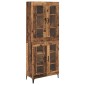 vidaXL Highboard Παλιό Ξύλο 69,5 x 34 x 180 εκ. Επεξεργασμένο Ξύλο