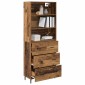 vidaXL Highboard 2 τμχ. Παλιό Ξύλο 69,5 x 32,5 x 180 εκ
