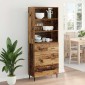 vidaXL Highboard 2 τμχ. Παλιό Ξύλο 69,5 x 32,5 x 180 εκ