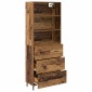 vidaXL Highboard 2 τμχ. Παλιό Ξύλο 69,5 x 32,5 x 180 εκ