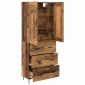 vidaXL Highboard Παλιό Ξύλο 69,5 x 34 x 180 εκ. Επεξεργασμένο Ξύλο