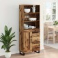 vidaXL Highboard 2 τμχ. Παλιό ξύλο 69,5 x 34 x 180 εκ.