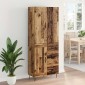 vidaXL Highboard 2 τμχ. Παλιό ξύλο 69,5 x 34 x 180 εκ.