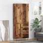 vidaXL Highboard 2 τμχ. Παλιό ξύλο 69,5 x 34 x 180 εκ.