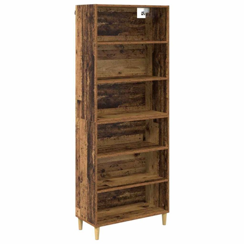vidaXL Highboard Παλιό Ξύλο 69,5 x 32,5 x 180 εκ Επεξεργασμένο Ξύλο