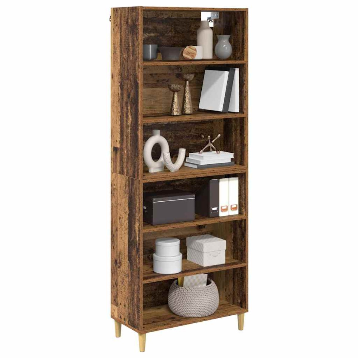 vidaXL Highboard Παλιό Ξύλο 69,5 x 32,5 x 180 εκ Επεξεργασμένο Ξύλο