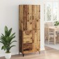 vidaXL Highboard Παλιό Ξύλο 69,5 x 34 x 180 εκ. Επεξεργασμένο Ξύλο