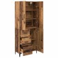 vidaXL Highboard Παλιό Ξύλο 69,5 x 34 x 180 εκ. Επεξεργασμένο Ξύλο