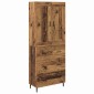 vidaXL Highboard 2 τμχ. Παλιό ξύλο 69,5 x 34 x 180 εκ.