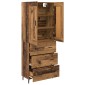 vidaXL Highboard 2 τμχ. Παλιό ξύλο 69,5 x 34 x 180 εκ.