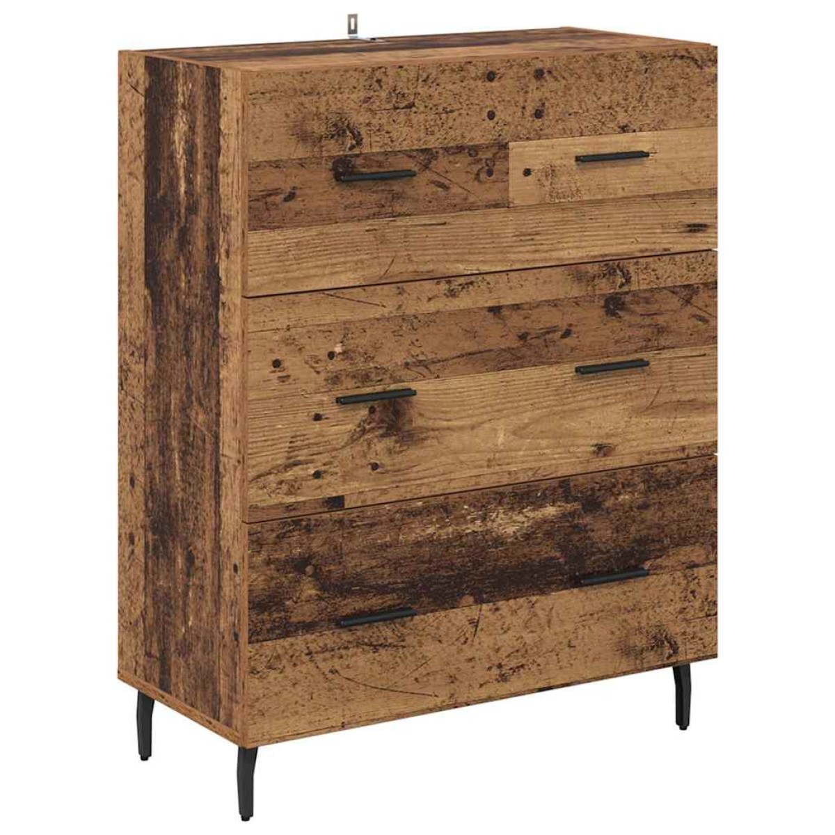 vidaXL Highboard 2 τμχ. Παλιό ξύλο 69,5 x 34 x 180 εκ.