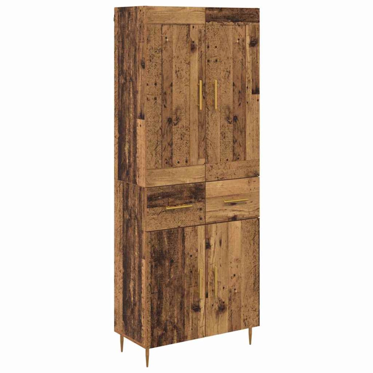 vidaXL Highboard Παλιό Ξύλο 69,5 x 34 x 180 εκ. Επεξεργασμένο Ξύλο