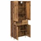 vidaXL Highboard Παλιό Ξύλο 69,5 x 34 x 180 εκ. Επεξεργασμένο Ξύλο