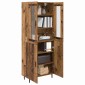 vidaXL Highboard 2 τμχ. Παλιό Ξύλο 69,5 x 34 x 180 εκ.