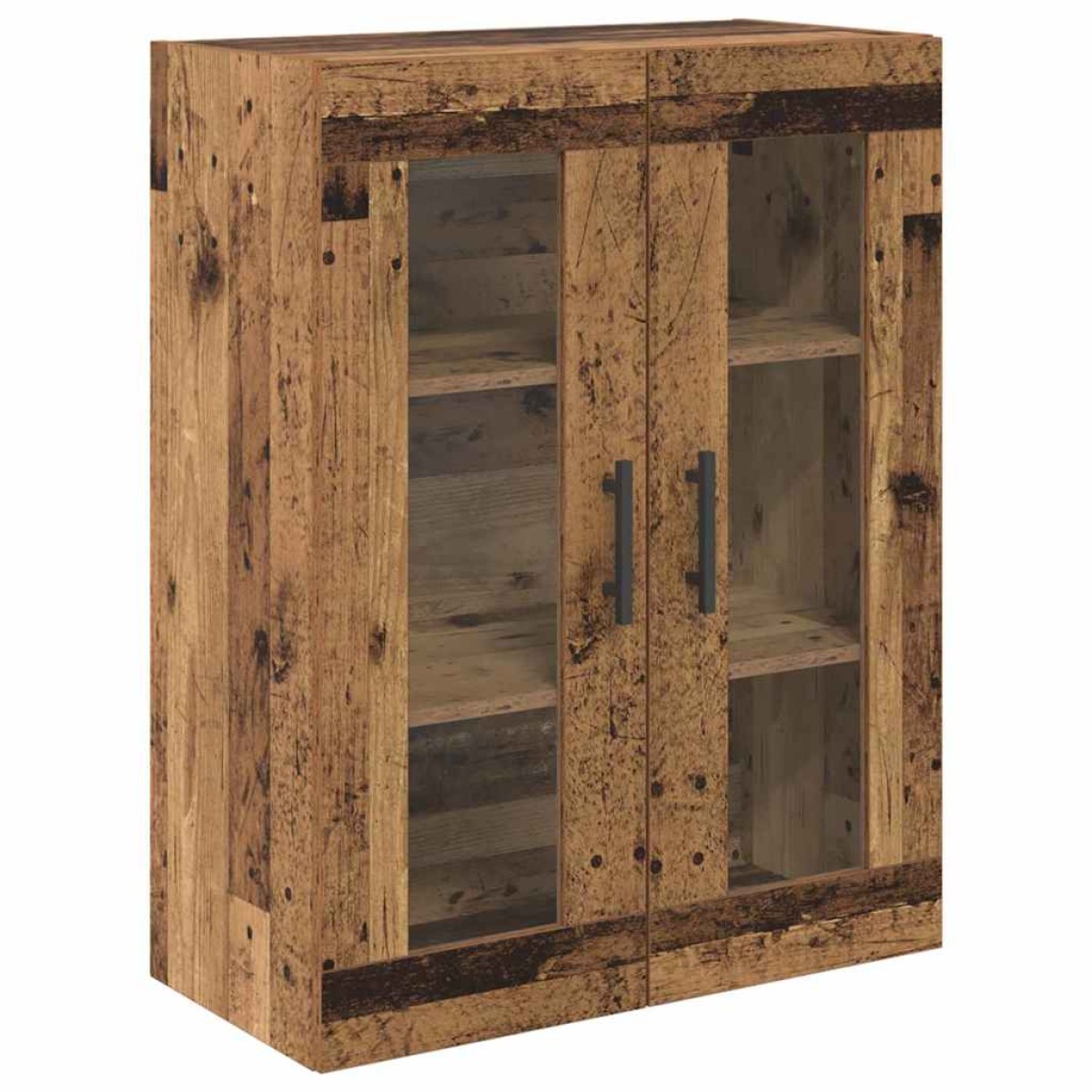 vidaXL Highboard 2 τμχ. Παλιό Ξύλο 69,5 x 34 x 180 εκ.