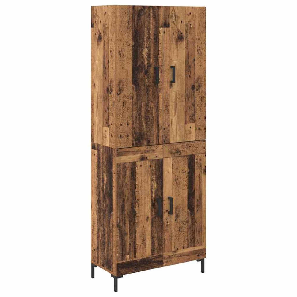 vidaXL Highboard Παλιό Ξύλο 69,5 x 34 x 180 εκ. Επεξεργασμένο Ξύλο
