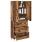 vidaXL Highboard 2 τμχ. Παλιό Ξύλο 69,5 x 34 x 180 εκ.
