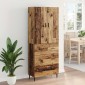 vidaXL Highboard 2 τμχ. Παλιό Ξύλο 69,5 x 34 x 180 εκ.