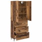 vidaXL Highboard 2 τμχ. Παλιό Ξύλο 69,5 x 34 x 180 εκ.