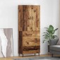 vidaXL Highboard 2 τμχ. Παλιό Ξύλο 69,5 x 34 x 180 εκ.