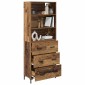 vidaXL Highboard Παλιό ξύλο 69,5 x 34 x 180 εκ. Επεξεργασμένο Ξύλο