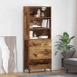 vidaXL Highboard Παλιό ξύλο 69,5 x 34 x 180 εκ. Επεξεργασμένο Ξύλο