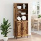 vidaXL Highboard Παλιό ξύλο 69,5 x 34 x 180 εκ. Επεξεργασμένο Ξύλο