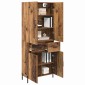 vidaXL Highboard Παλιό Ξύλο 69,5 x 34 x 180 εκ. Επεξεργασμένο Ξύλο
