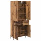 vidaXL Highboard Παλιό Ξύλο 69,5 x 34 x 180 εκ. Επεξεργασμένο Ξύλο