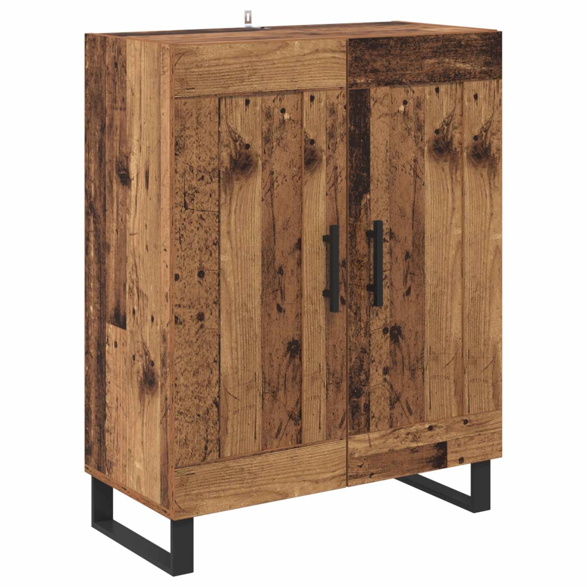 vidaXL Highboard 2 τμχ. Παλιό Ξύλο 69,5 x 34 x 180 εκ.
