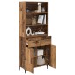 vidaXL Highboard Παλιό Ξύλο 69,5 x 34 x 180 εκ. Επεξεργασμένο Ξύλο